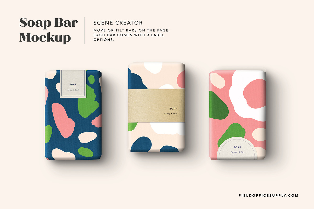 Soap Bar Packaging Mockup, a Packaging Mockup by Field Office (Photo 2 of 4)