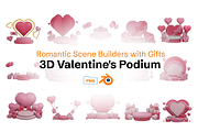 3D Valentine's Day Podium, a 3D by Dudukbersama (Thumbnail 1 of 4)