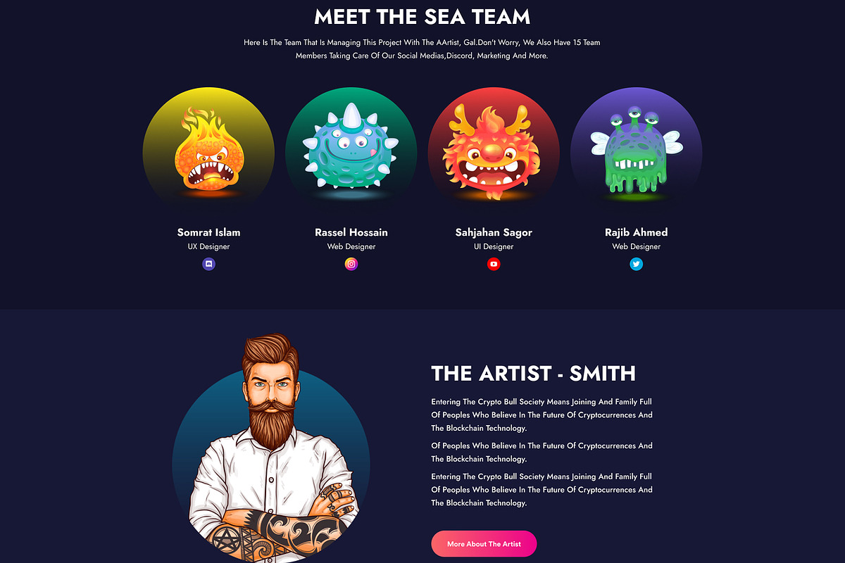 NFT Minting Landing Page template, a Landing Page Template by CodexCoder  Themes
