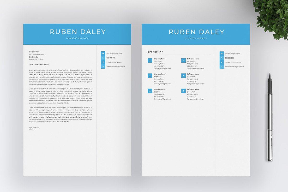 Modern Resume Template / CV Template, a Resume Template by SalientResume (Photo 5 of 5)