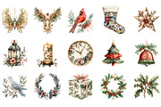 Christmas Toile Clipart, an Illustration by Designking (Thumbnail 2 of 5)
