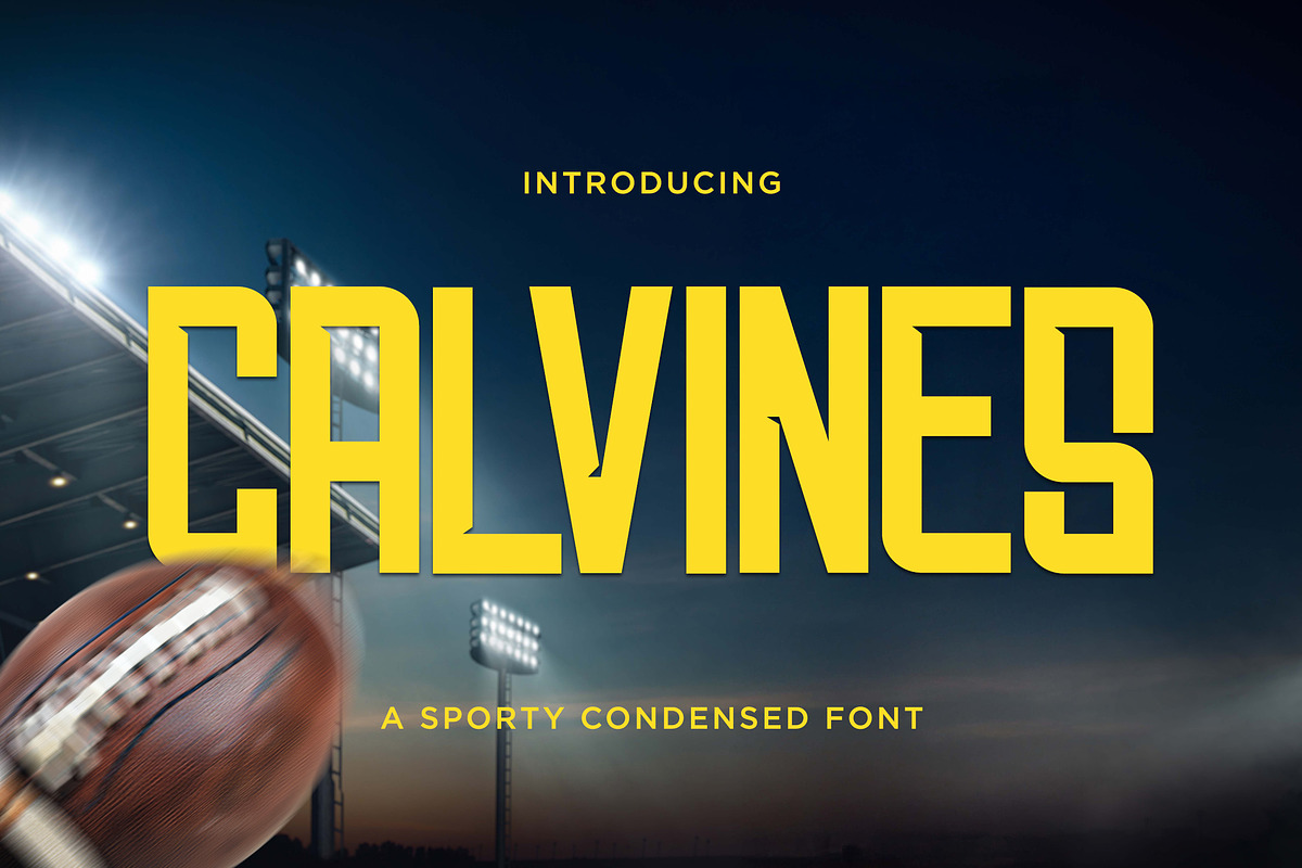 Calvines - Sporty Sans Serif, a Sans Serif Font by StringLabs (Photo 1 of 8)