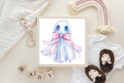 Halloween Iridescent Ghost Clipart, an Illustration by CraftArtStudio (Thumbnail 6 of 6)