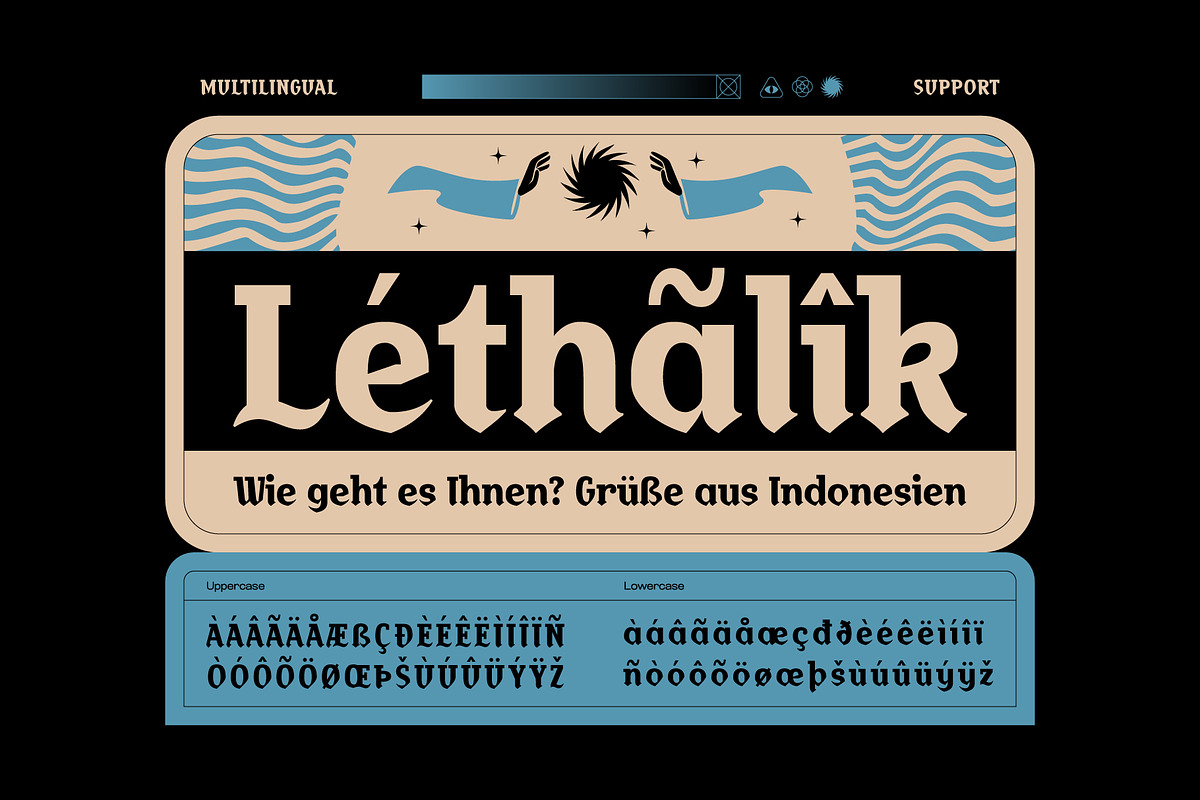 Lethalik – Blackletter Experimental, a Slab Serif Font by Drizy (Photo 1 of 10)