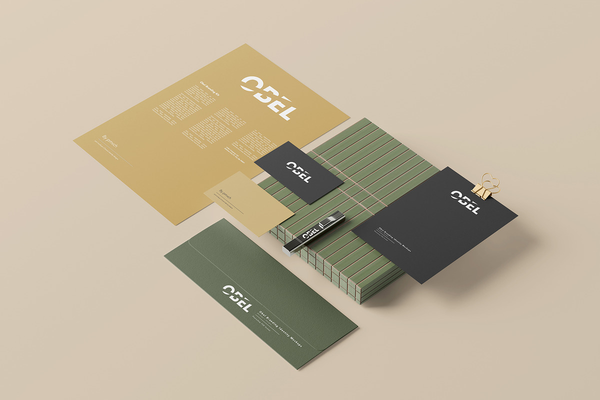 Obel - Branding Identity Mockups Set, an Advertising Mockup by pmvch (Photo 3 of 10)