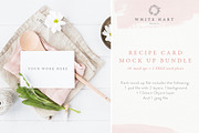 BUNDLE - Recipe card mockups x 10+1, a Product Mockup by White Hart Co. (Thumbnail 1 of 4)