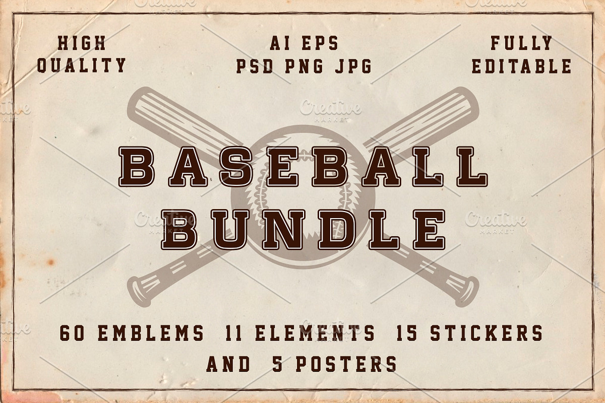 Baseball Bundle, a Branding & Logo Template by AkimD (Photo 1 of 8)