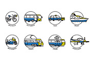 Passenger transport. Icons set, a Transportation Illustration by WINS Doodle shop (Thumbnail 2 of 10)