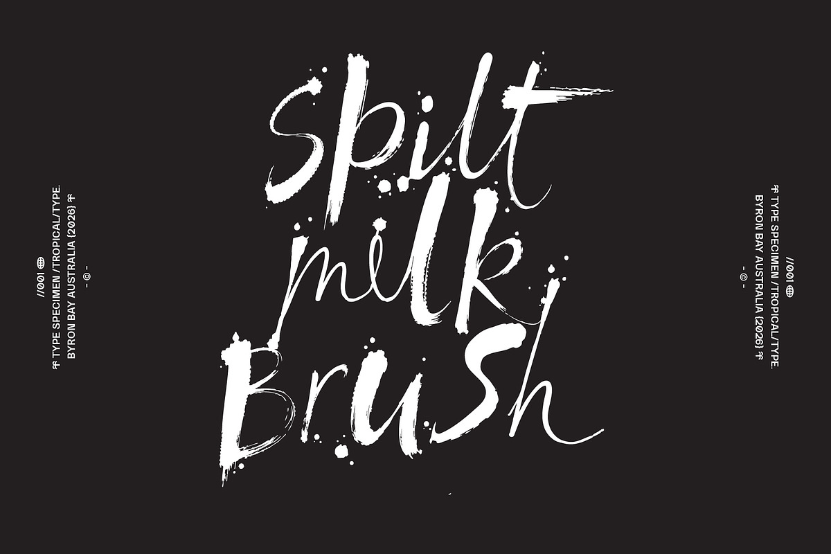Spilt Milk Brush Font, a Handwritten Font by Tropical Type (Photo 1 of 9)