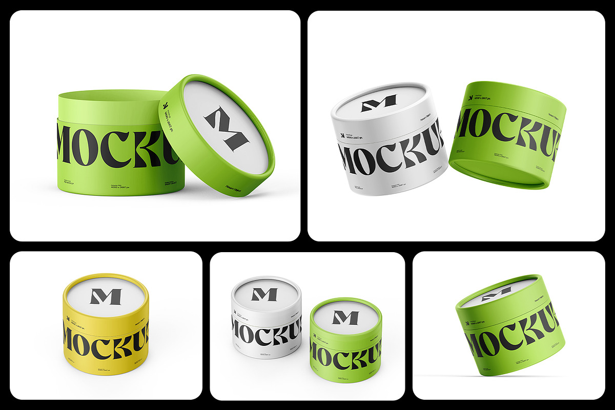 Cylindrical Paper Tube Mockup, a Packaging Mockup by Ram Studio LLC (Photo 1 of 13)