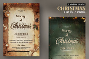 Merry Christmas Vintage Flyer Cards, a Flyer Template by PixelsDesign (Thumbnail 1 of 4)