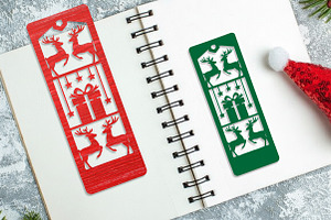 Christmas Bookmark Laser Cut Svg, an Illustration by Dream Creation