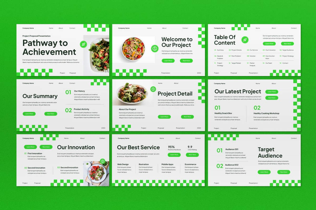 Green Business Proposal Google Slide, a Presentation Template by graphicook (Photo 2 of 4)