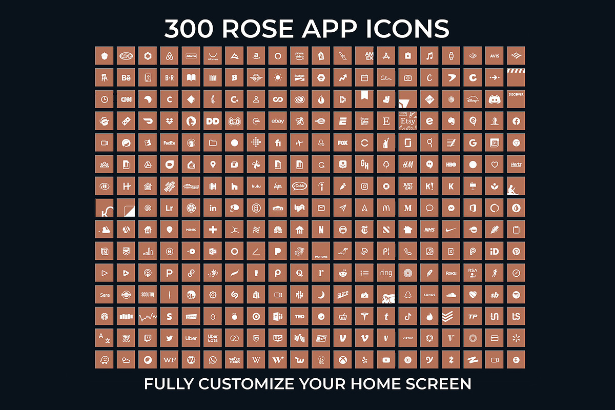 1,200 Neutral Boho iOS 14 App Icons, an Icon by A Good Design Studio (Photo 4 of 8)