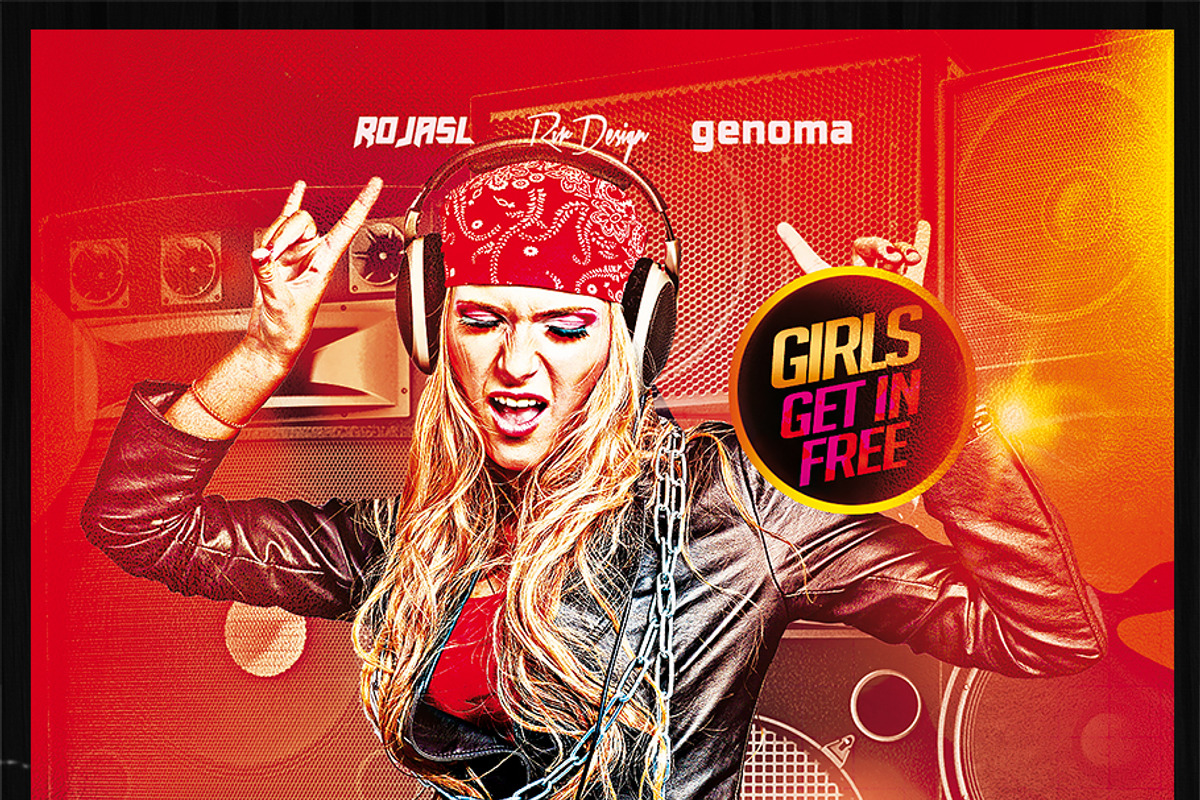 Summer Guest Female DJ Flyer, a Flyer Template by GraphicDiamonds (Photo 6 of 6)