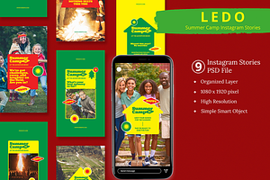 Summer Camp Instagram Story & Canva, a Social Media Template by Attype