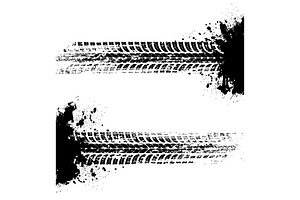 Tire prints, car tyre tracks, a Sport Illustration by Vector Tradition