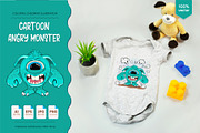 Cartoon One Eyed Monster. Tshirt., an Animal Illustration by KENO Mascots (Thumbnail 5 of 6)