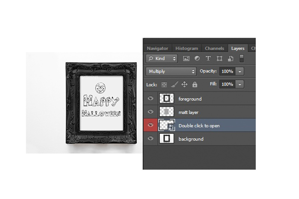 Black frame mockup vintage halloween, a Print Template by Leo Flo Mockups (Photo 5 of 5)