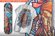 Watercolor Heroes & Demon Part 03, an Illustration by NStudio (Thumbnail 2 of 5)