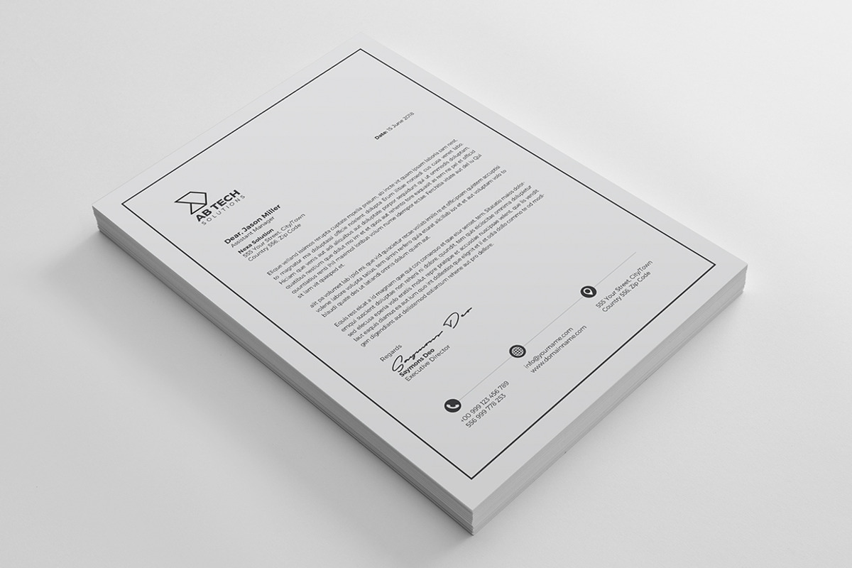 Letterhead, a Stationery Template by Creatune (Photo 3 of 4)