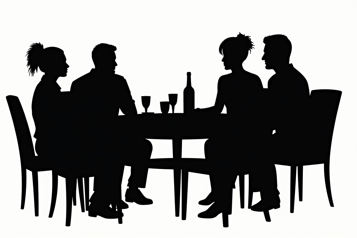 Dinner Table Silhouette Art, an Illustration by hafijul (Photo 6 of 9)