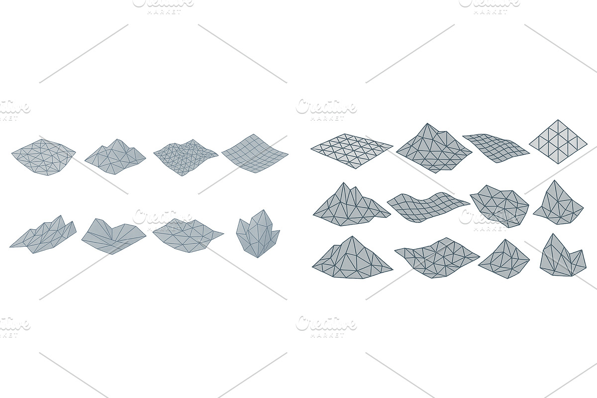 Various geometric shapes displaying, an Illustration by ZinetroN