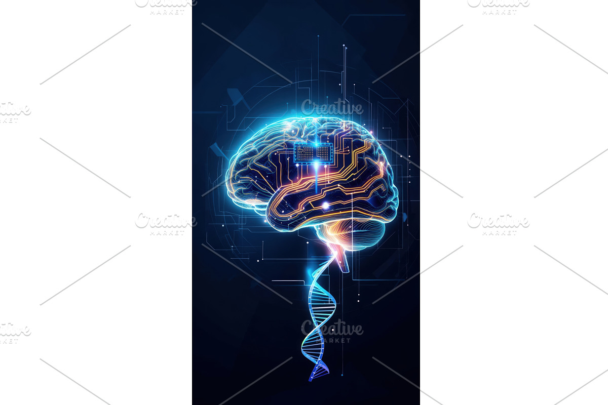 Futuristic digital illustration of a, an Illustration by tilialucida