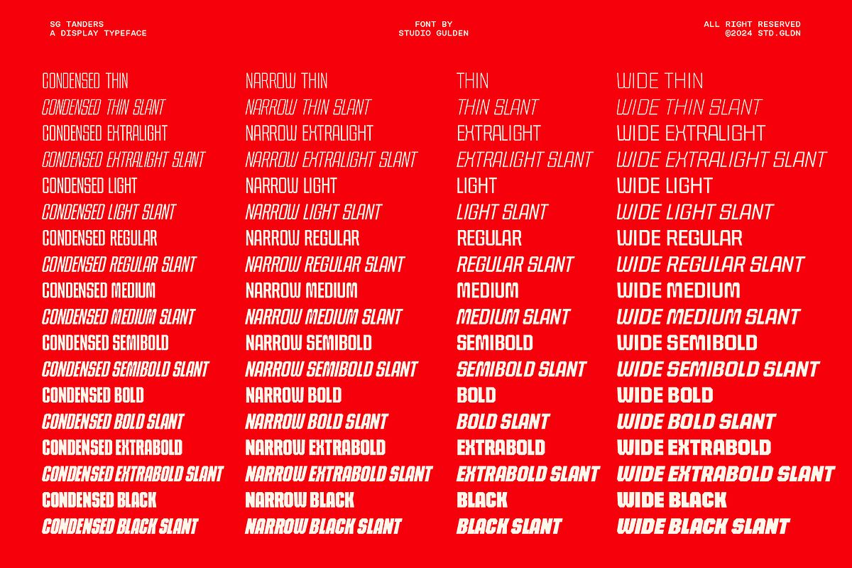 SG Tanders Superfamily - 72 Fonts, a Sans Serif Font by Studio Gulden (Photo 5 of 23)