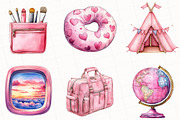 Pink Travel Sublimation Clipart, an Illustration by OK Design (Thumbnail 4 of 5)