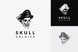 Skull soldier in beret