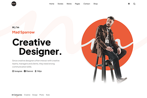 Creative Agency and Portfolio Theme, a WordPress Template by Design Spade