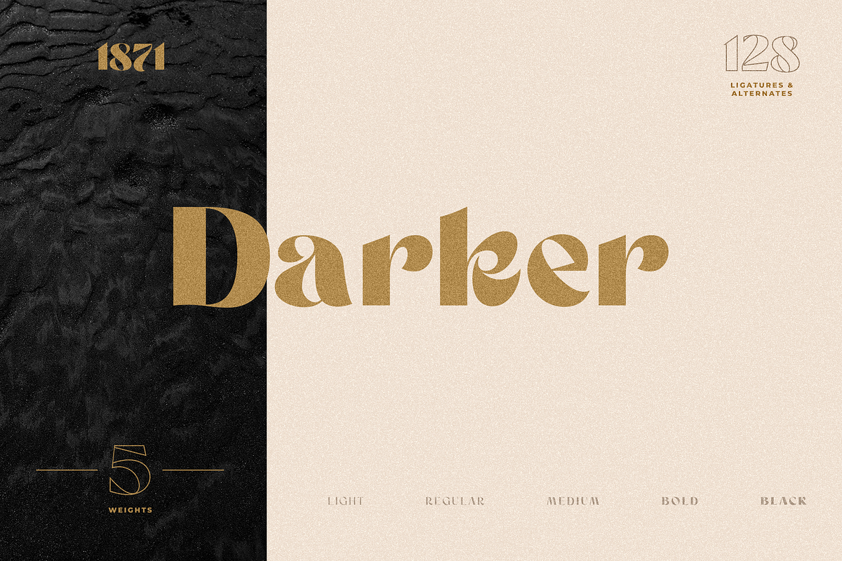Darker Sans Serif + Extras, a Sans Serif Font by 1871 Project (Photo 1 of 12)