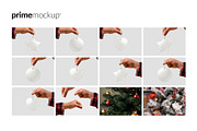 Christmas Ceramic Ornament Mockup, a Product Mockup by PrimeMockup (Thumbnail 10 of 11)