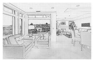 Architecture Sketch Photoshop Effect