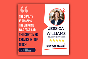Testimonial Instagram Post Template, a Social Media Template by microtasker