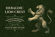Luxury Heraldry Lion Engraving, an Animal Illustration by Kaizla03 (Thumbnail 1 of 5)