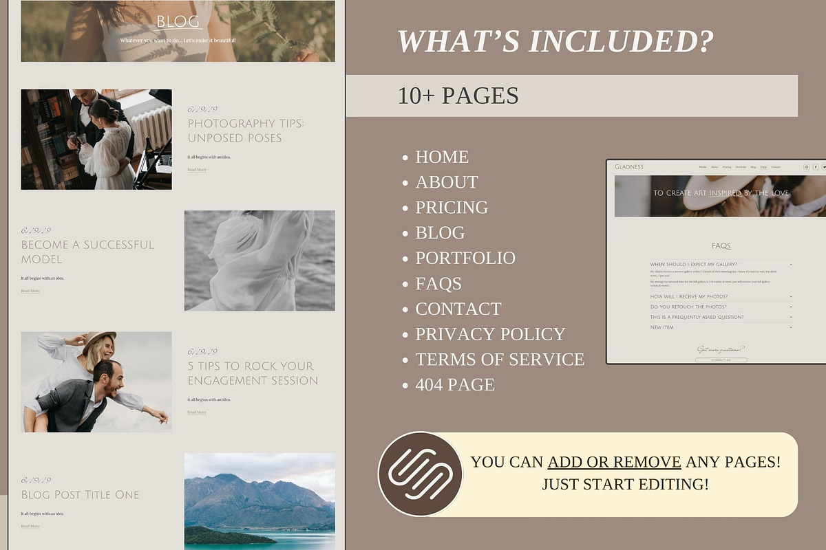 SquareSpace Website Template Photo, a Squarespace Template by Almadrava (Photo 4 of 10)