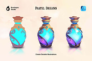 Pastel Dreams Affinity Brushes, a Brush Add-On by brushapes.com (Thumbnail 3 of 10)