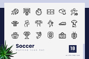 Soccer Outline Icons, an Outline Icon by Zeer Graphic (Thumbnail 1 of 2)