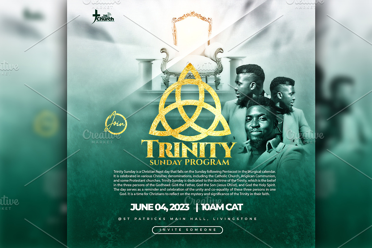 Trinity Sunday flyer template