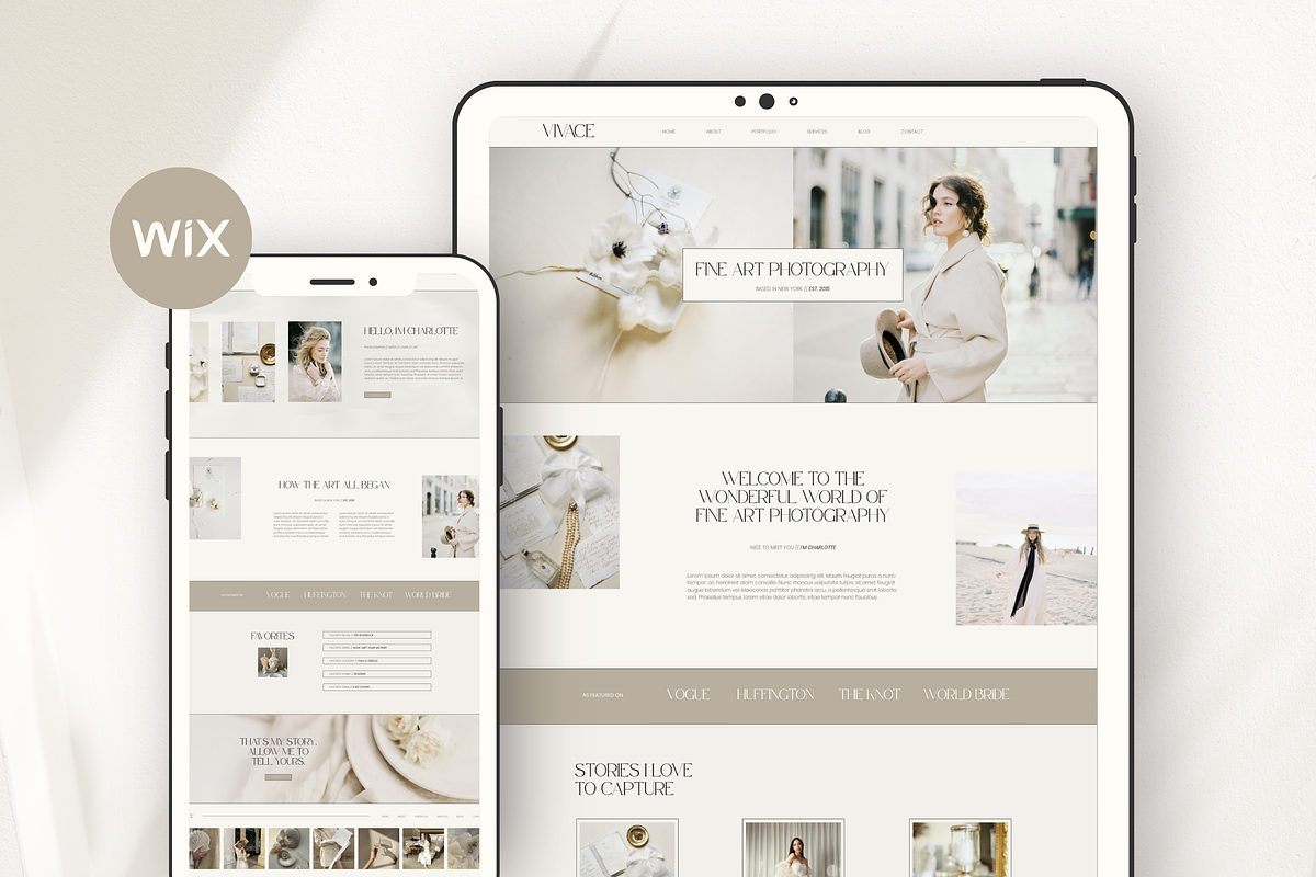 Wix Website Template Photography, a Wix Template by Branding Babe Co. (Photo 8 of 10)