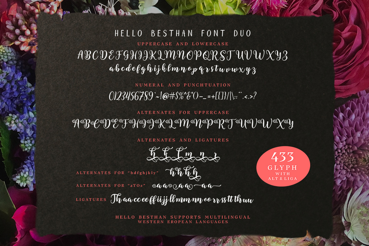 Hello Besthan Font Duo, a Script Font by Alpha Bento (Photo 5 of 6)