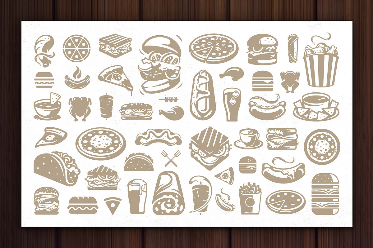 36 Fast Food Logos and Badges, a Branding & Logo Template by Vasya Kobelev (Photo 17 of 18)