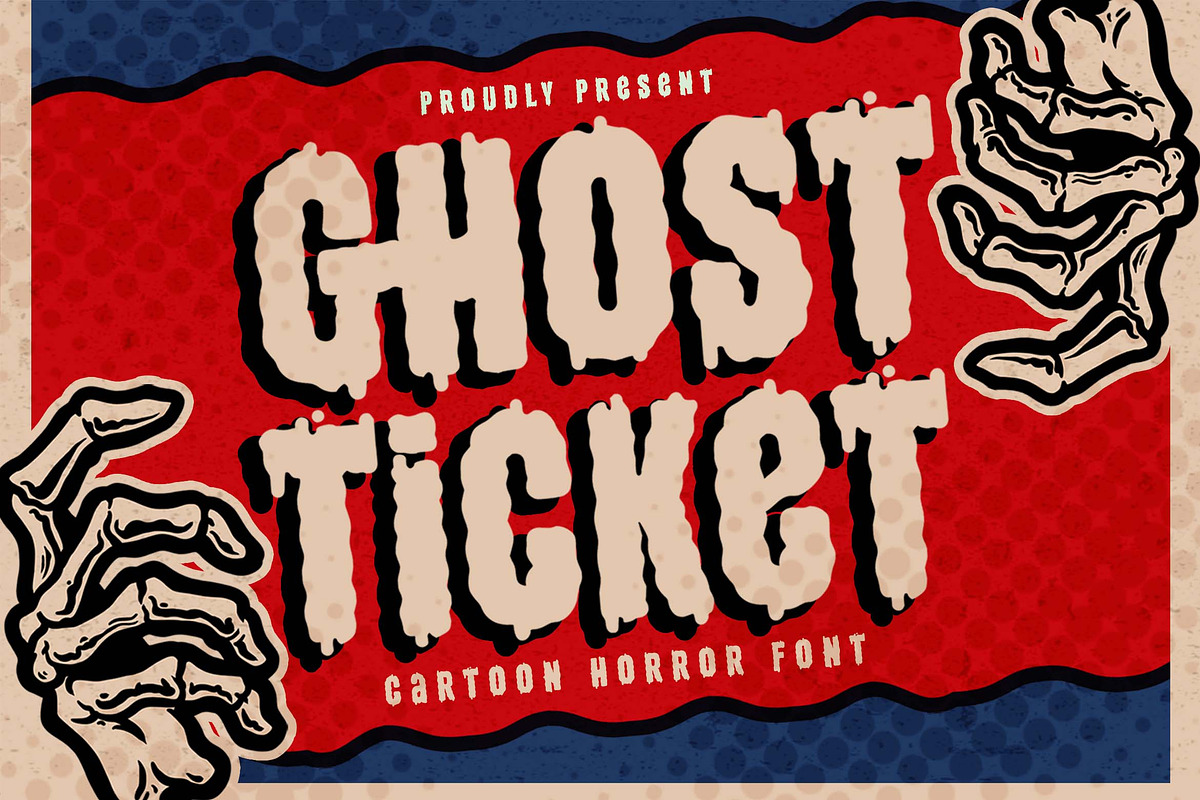 Ghost Ticket a Cartoon Horror Font, a Handwritten Font by Rasiorise Studio (Photo 1 of 12)