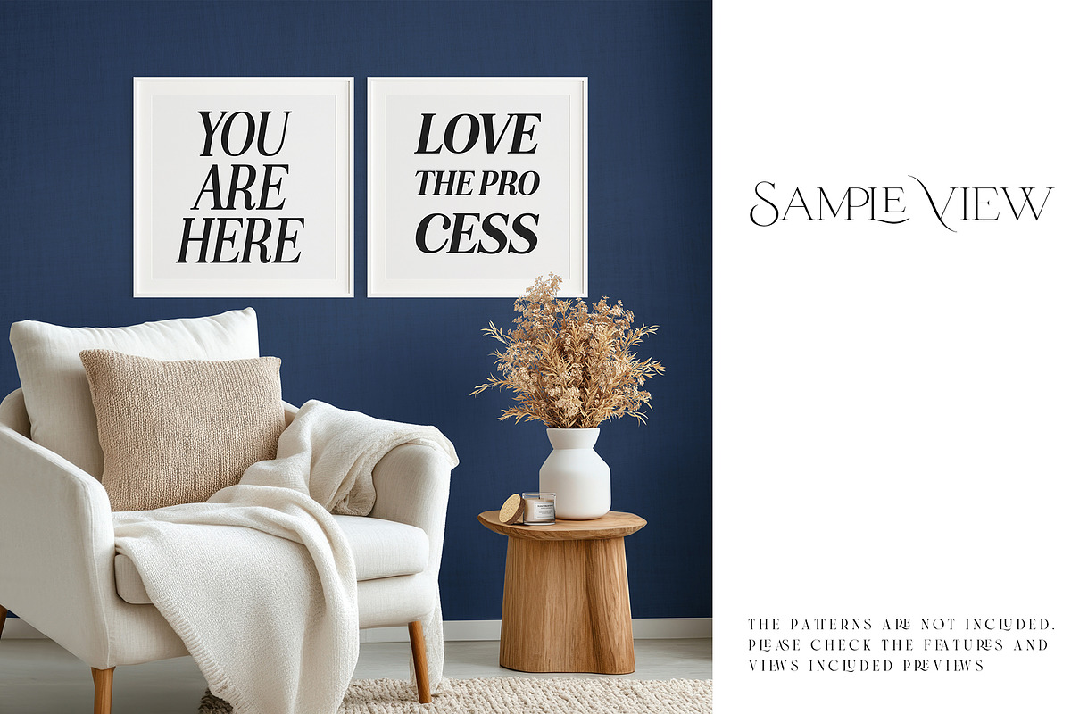 Boho Style 44 Frames & Wall Mockup, a Product Mockup by mock-ups (Photo 10 of 11)