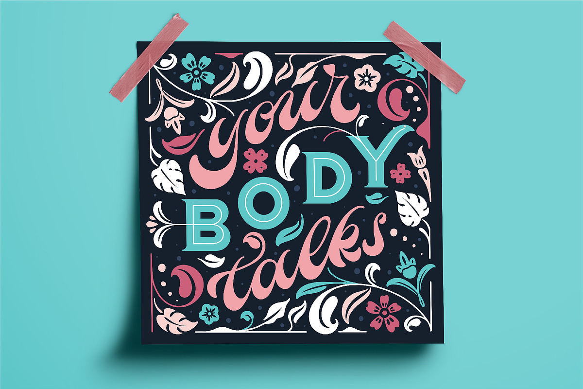 Flor Layered Font + Extras preview 2
