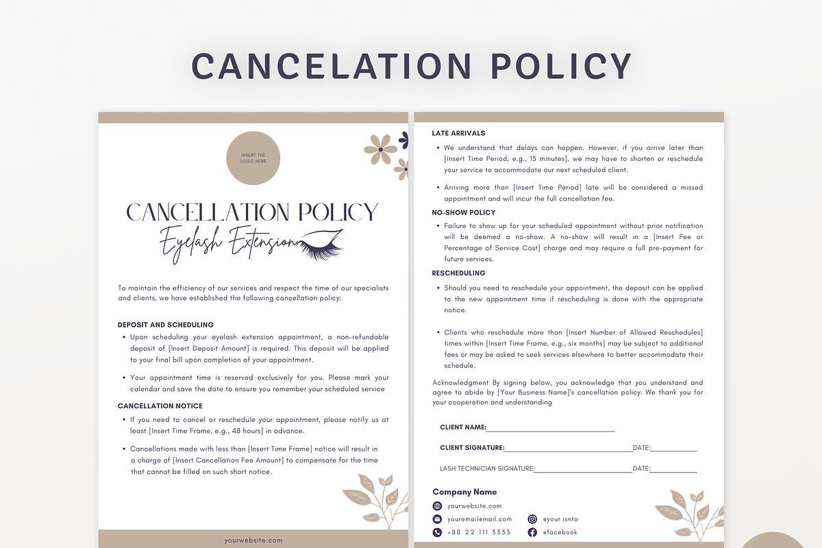 Eyelash Extension Forms Bundle, a Templates & Theme by MondaySpark (Photo 6 of 10)