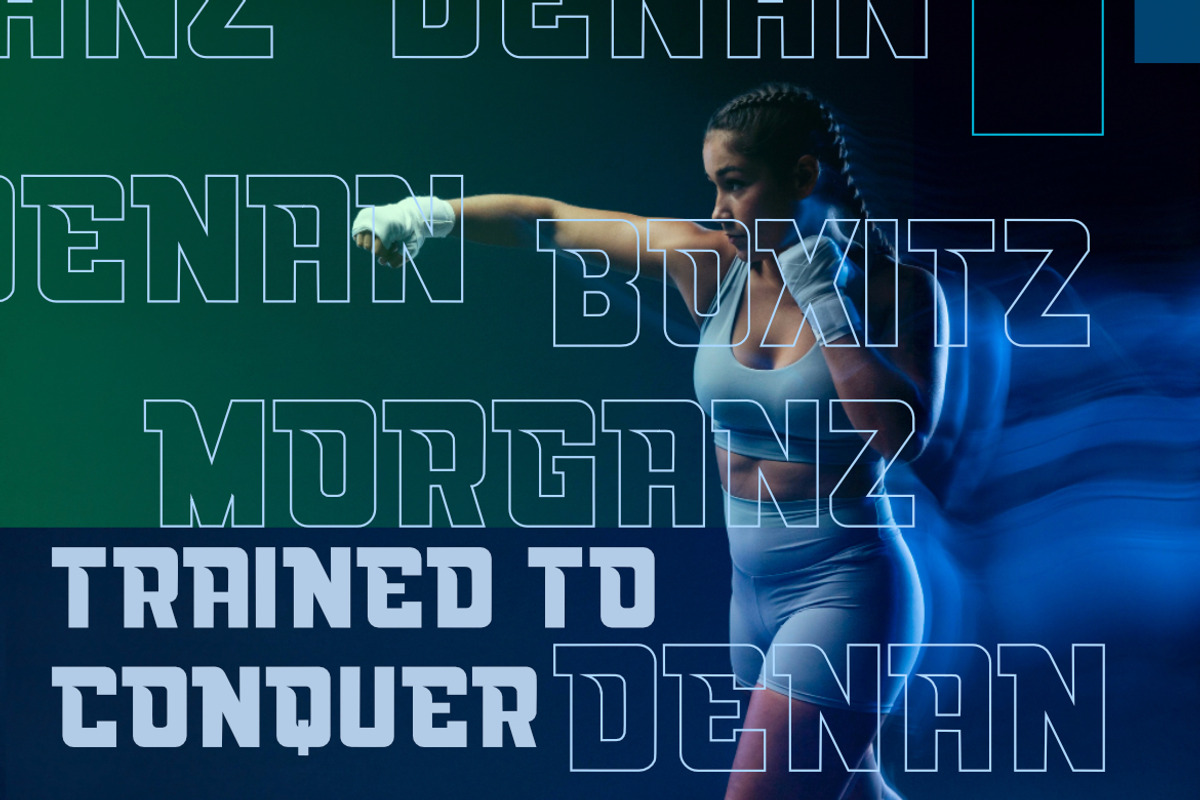 Mozze Sport - Strength Display Font, a Font by Bayuktx (Photo 3 of 8)