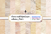 Beige Marble Digital Paper, a Texture Graphic by JustArtDigital (Thumbnail 1 of 7)